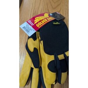 Golden Eagle Deerskin Winter Lined Work Gloves Heatlok Windproof Yellow XL 2150H